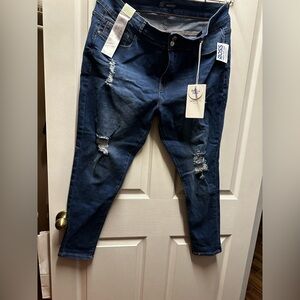 Distressed Skinny Jeans Rayon Stretch